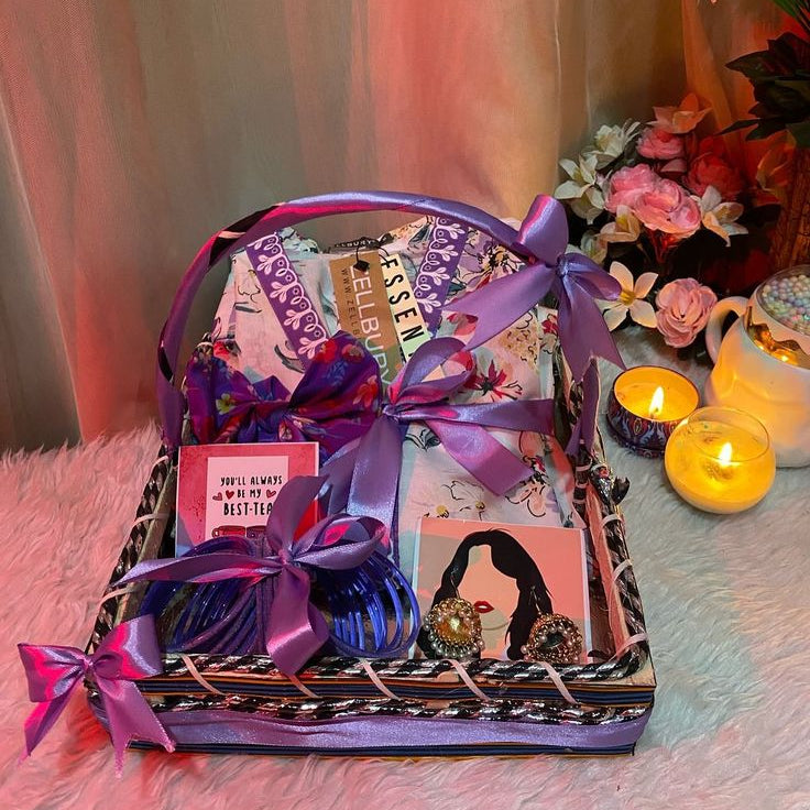 Beautiful purple basket for her