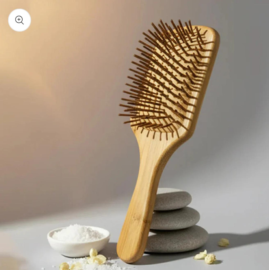 Premium Bamboo Wood Hair Brush – Natural Care for Healthy, Shiny Hair